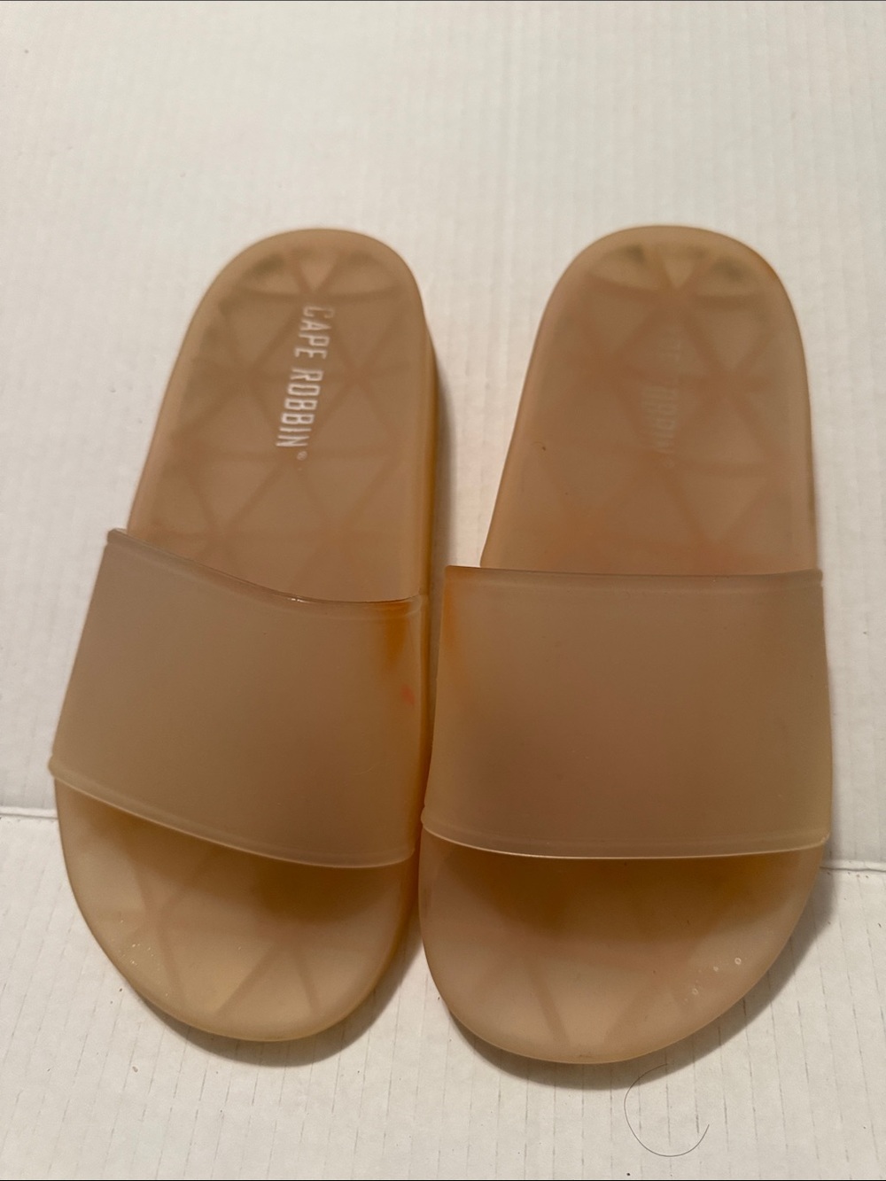 Cape Robbin Translucent Slide Sandals - Nude - Picture 3 of 3